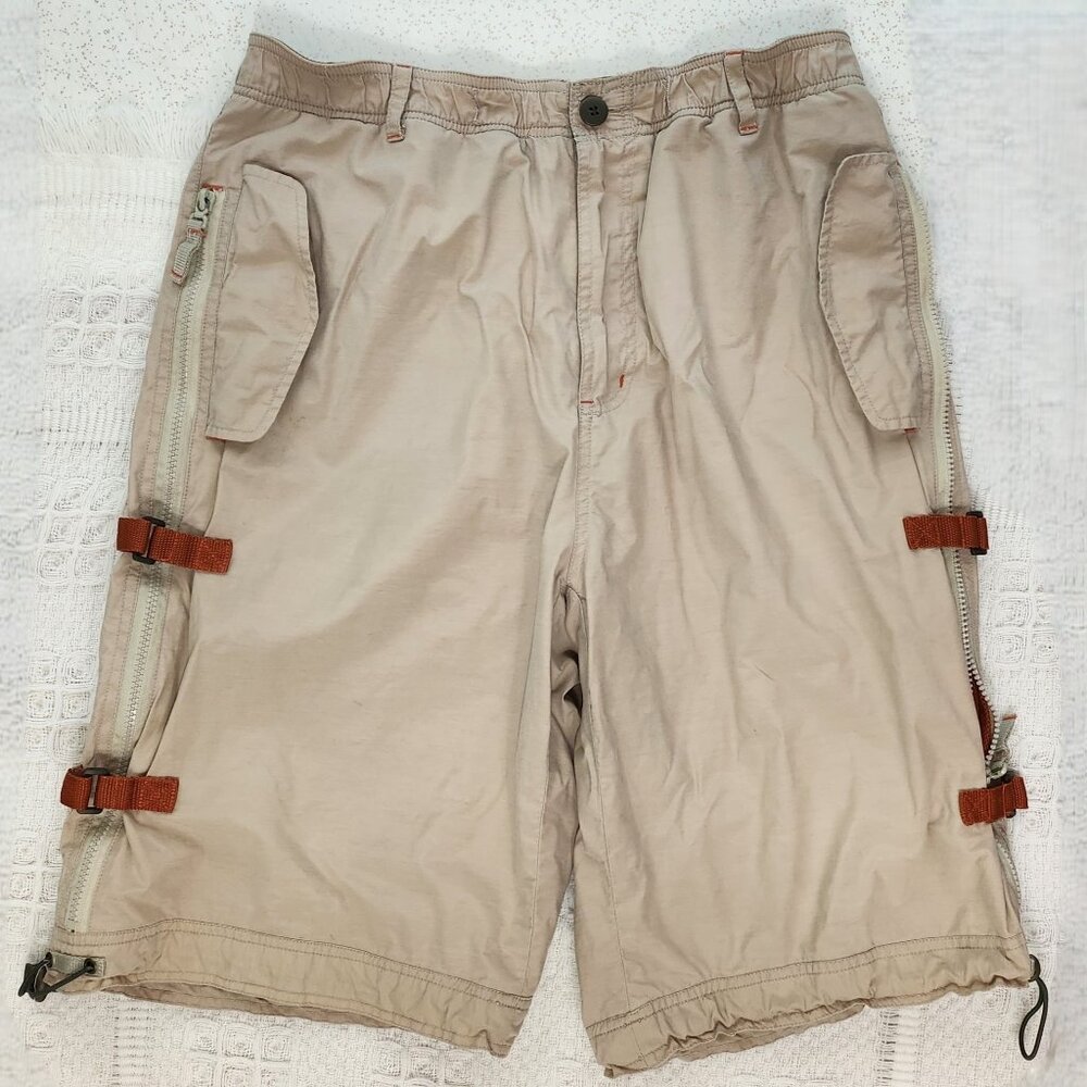 Retro Mens Outdoor Shorts w/Mosquito Mesh Lining&Cinch Legs